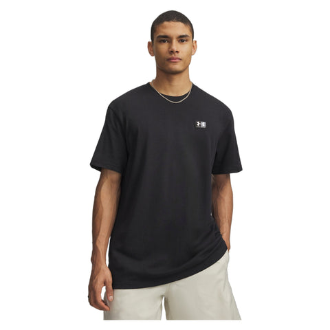UA M HWT LC PATCH SS Schwarz