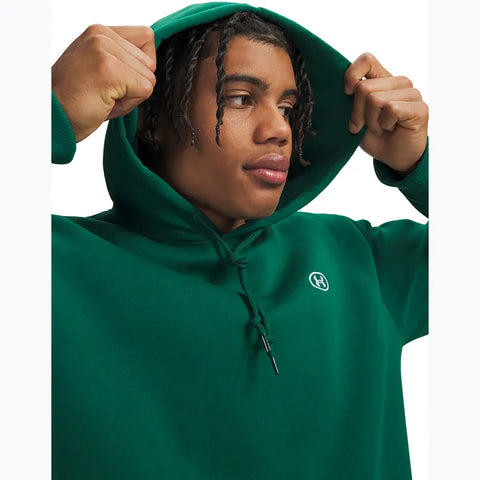 UA Rival Flc Hoodie Campus Ivy | Weiß