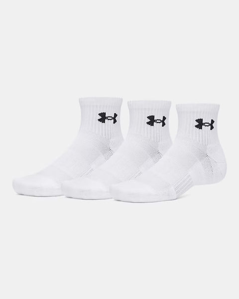 UA Performance Cotton 3er-Pack Quarter White