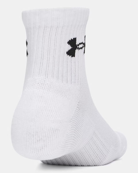 UA Performance Cotton 3er-Pack Quarter White