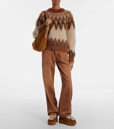 Teddy-Plateau-Schuhe Ecru