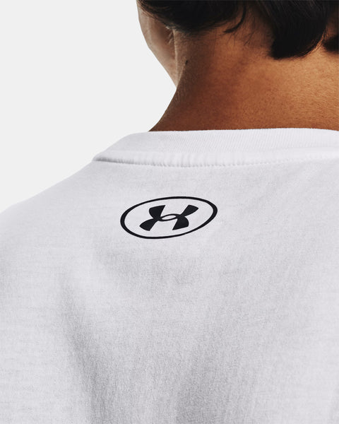 UA Left Chest Cut Off Tank Weiß