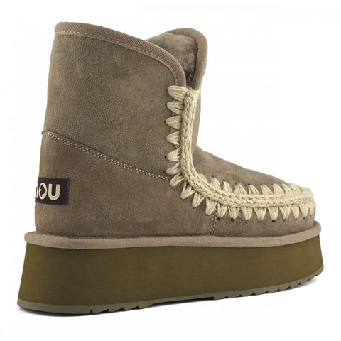 Plateau-Stiefeletten Wildleder Grau | ELGRY