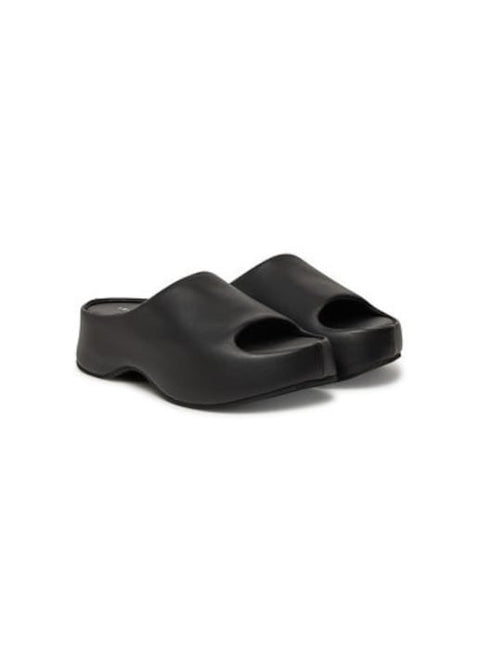 Clog Leder Schwarz