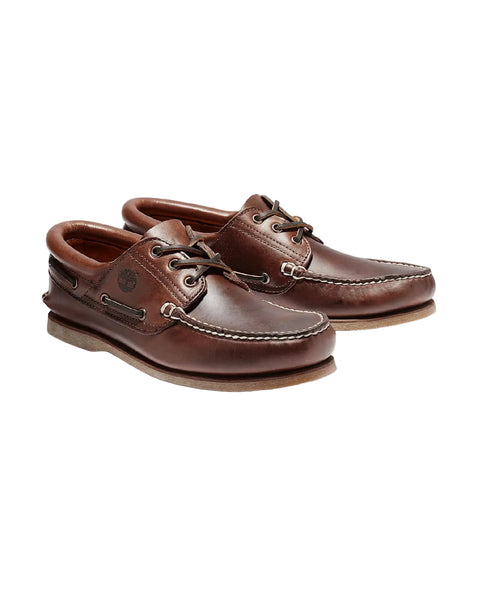 Classic Boat 3 Eye Padded Brown