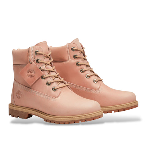 Premium 6-Inch Schnürstiefel Hellrosa